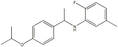 2-fluoro-5-methyl-N-{1-[4-(propan-2-yloxy)phenyl]ethyl}aniline Struktur