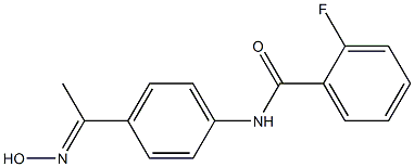 2-fluoro-N-{4-[(1E)-N-hydroxyethanimidoyl]phenyl}benzamide Struktur