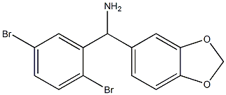 2H-1,3-benzodioxol-5-yl(2,5-dibromophenyl)methanamine Struktur