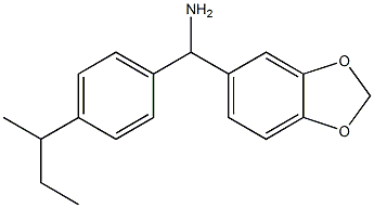 2H-1,3-benzodioxol-5-yl[4-(butan-2-yl)phenyl]methanamine Struktur