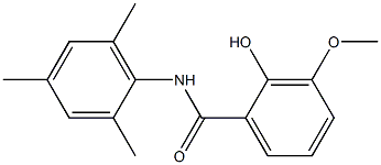 2-hydroxy-3-methoxy-N-(2,4,6-trimethylphenyl)benzamide Struktur