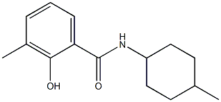 2-hydroxy-3-methyl-N-(4-methylcyclohexyl)benzamide Struktur