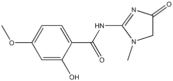 2-hydroxy-4-methoxy-N-(1-methyl-4-oxo-4,5-dihydro-1H-imidazol-2-yl)benzamide Struktur