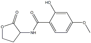 2-hydroxy-4-methoxy-N-(2-oxooxolan-3-yl)benzamide Struktur