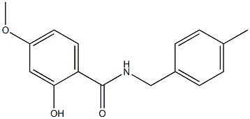 2-hydroxy-4-methoxy-N-[(4-methylphenyl)methyl]benzamide Struktur