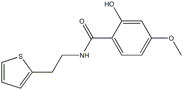 2-hydroxy-4-methoxy-N-[2-(thiophen-2-yl)ethyl]benzamide Struktur