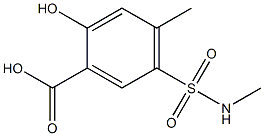 2-hydroxy-4-methyl-5-(methylsulfamoyl)benzoic acid Struktur