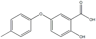 2-hydroxy-5-(4-methylphenoxy)benzoic acid Struktur