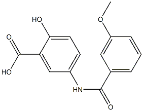 2-hydroxy-5-[(3-methoxybenzoyl)amino]benzoic acid Struktur