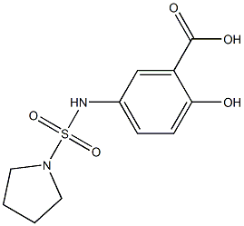 2-hydroxy-5-[(pyrrolidine-1-sulfonyl)amino]benzoic acid Struktur