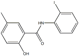 2-hydroxy-N-(2-iodophenyl)-5-methylbenzamide Struktur