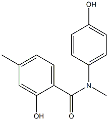 2-hydroxy-N-(4-hydroxyphenyl)-N,4-dimethylbenzamide Struktur