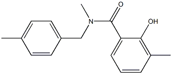 2-hydroxy-N,3-dimethyl-N-[(4-methylphenyl)methyl]benzamide Struktur