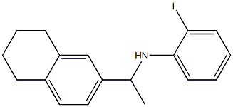 2-iodo-N-[1-(5,6,7,8-tetrahydronaphthalen-2-yl)ethyl]aniline Struktur