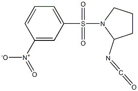 2-isocyanato-1-[(3-nitrophenyl)sulfonyl]pyrrolidine Struktur