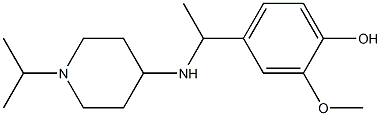 2-methoxy-4-(1-{[1-(propan-2-yl)piperidin-4-yl]amino}ethyl)phenol Struktur