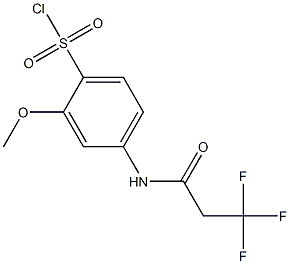 2-methoxy-4-(3,3,3-trifluoropropanamido)benzene-1-sulfonyl chloride Struktur