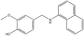 2-methoxy-4-[(naphthalen-1-ylamino)methyl]phenol Struktur