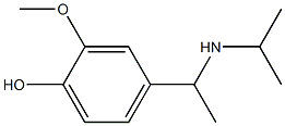 2-methoxy-4-[1-(propan-2-ylamino)ethyl]phenol Struktur