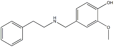 2-methoxy-4-{[(2-phenylethyl)amino]methyl}phenol Struktur