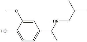 2-methoxy-4-{1-[(2-methylpropyl)amino]ethyl}phenol Struktur