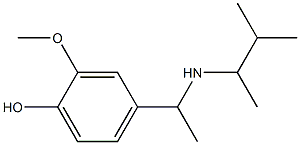 2-methoxy-4-{1-[(3-methylbutan-2-yl)amino]ethyl}phenol Struktur