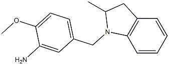 2-methoxy-5-[(2-methyl-2,3-dihydro-1H-indol-1-yl)methyl]aniline Struktur