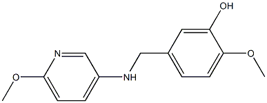 2-methoxy-5-{[(6-methoxypyridin-3-yl)amino]methyl}phenol Struktur