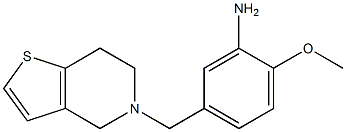 2-methoxy-5-{4H,5H,6H,7H-thieno[3,2-c]pyridin-5-ylmethyl}aniline Struktur