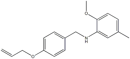 2-methoxy-5-methyl-N-{[4-(prop-2-en-1-yloxy)phenyl]methyl}aniline Struktur