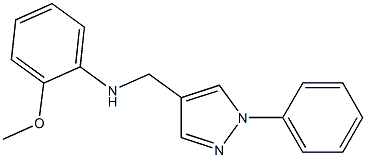 2-methoxy-N-[(1-phenyl-1H-pyrazol-4-yl)methyl]aniline Struktur