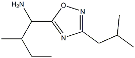 2-methyl-1-[3-(2-methylpropyl)-1,2,4-oxadiazol-5-yl]butan-1-amine Struktur