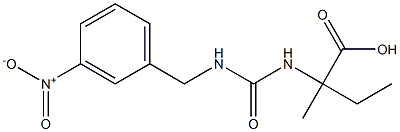 2-methyl-2-({[(3-nitrophenyl)methyl]carbamoyl}amino)butanoic acid Struktur