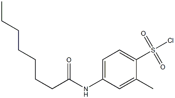 2-methyl-4-octanamidobenzene-1-sulfonyl chloride Struktur