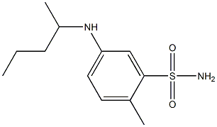 2-methyl-5-(pentan-2-ylamino)benzene-1-sulfonamide Struktur