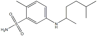 2-methyl-5-[(5-methylhexan-2-yl)amino]benzene-1-sulfonamide Struktur