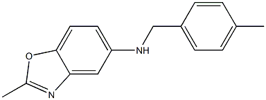 2-methyl-N-[(4-methylphenyl)methyl]-1,3-benzoxazol-5-amine Struktur