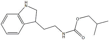 2-methylpropyl N-[2-(2,3-dihydro-1H-indol-3-yl)ethyl]carbamate Struktur