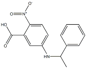 2-nitro-5-[(1-phenylethyl)amino]benzoic acid Struktur