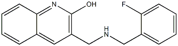 3-({[(2-fluorophenyl)methyl]amino}methyl)quinolin-2-ol Struktur