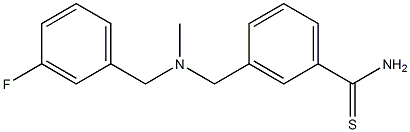 3-({[(3-fluorophenyl)methyl](methyl)amino}methyl)benzene-1-carbothioamide Struktur