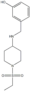 3-({[1-(ethanesulfonyl)piperidin-4-yl]amino}methyl)phenol Struktur