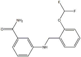 3-({[2-(difluoromethoxy)phenyl]methyl}amino)benzamide Struktur