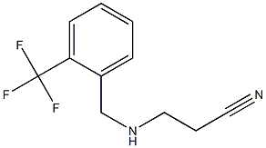 3-({[2-(trifluoromethyl)phenyl]methyl}amino)propanenitrile Struktur