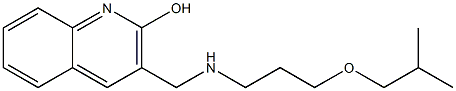 3-({[3-(2-methylpropoxy)propyl]amino}methyl)quinolin-2-ol Struktur