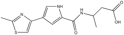 3-({[4-(2-methyl-1,3-thiazol-4-yl)-1H-pyrrol-2-yl]carbonyl}amino)butanoic acid Struktur