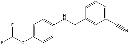 3-({[4-(difluoromethoxy)phenyl]amino}methyl)benzonitrile Struktur