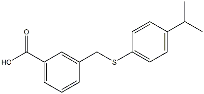 3-({[4-(propan-2-yl)phenyl]sulfanyl}methyl)benzoic acid Struktur