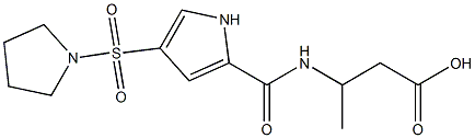 3-({[4-(pyrrolidin-1-ylsulfonyl)-1H-pyrrol-2-yl]carbonyl}amino)butanoic acid Struktur