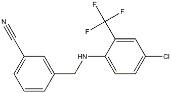 3-({[4-chloro-2-(trifluoromethyl)phenyl]amino}methyl)benzonitrile Struktur